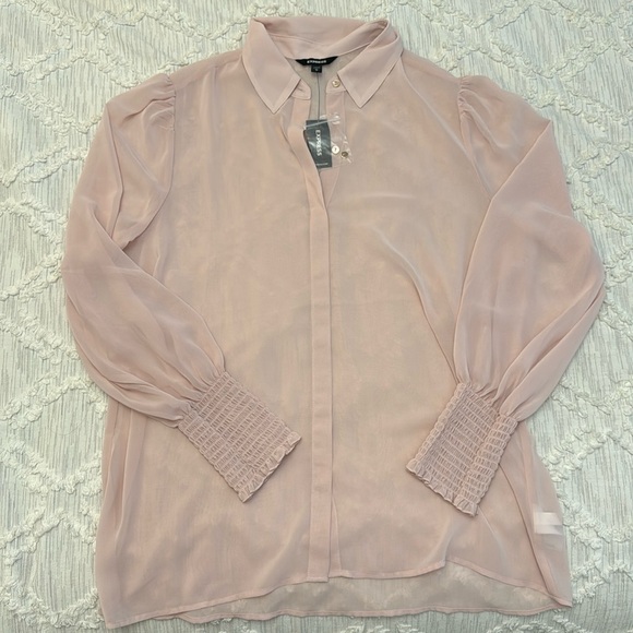 Express Tops - NWT Express Blush Pink Blouse - Size L